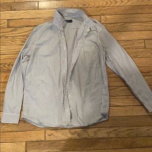 Vertical striped button up